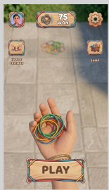 Rubber Band Throw home screen