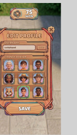 Rubber Band Throw Profile screen